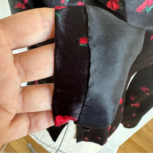 ⚡️FLASH SALE⚡️90s Vintage Betsey Johnson Floral Satin Blazer Jacket✨Small✨Roses - Picture 12 of 13